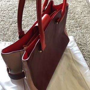 New coach bag with dust bag pink red burgundy beautiful